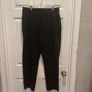 Kenneth Cole Unlisted Women's Black Khakis Pants Size 14 High Rise Straight Leg